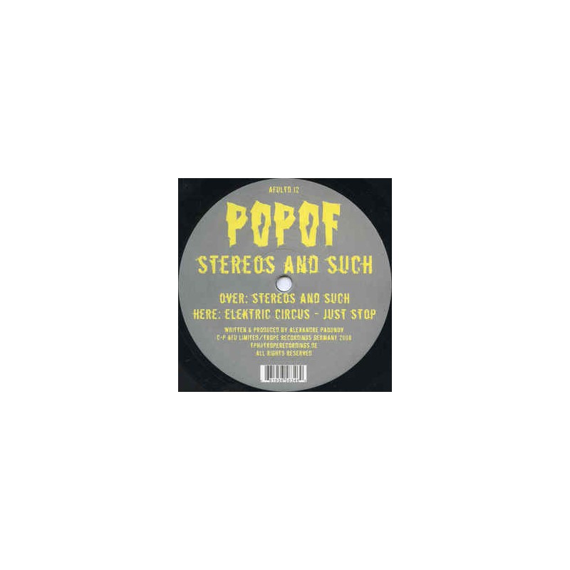 Popof ‎– Stereos And Such